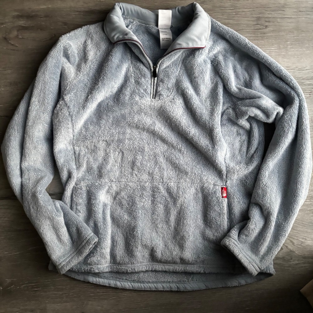 The North‎ Face Womens Fleece Pullover Jacket light blue Size L